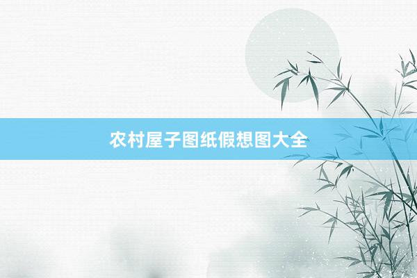 农村屋子图纸假想图大全